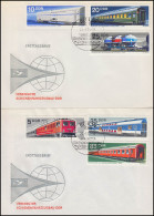 1844-1849 Schienenfahrzeugbau: Eisenbahnen Und Waggons, Satz Auf 2 Schmuck-FDC - Treinen