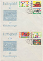 1280-1285 Kinderzeichnungen 1967, Satz Auf 2 Schmuck-FDC ESSt Schreiben Lernen - Brieven En Documenten