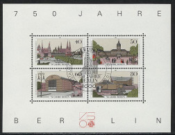 Block 8 Jubiläum 750 Jahre Berlin, ESSt Berlin - Used Stamps