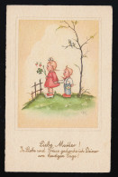 Illustration, Kinder Blumen Sign. CK, Liebe Mutter! In Liebe Treue, Ungebraucht - Festa Della Mamma