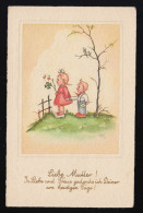 Illustration, Kinder Blumen Sign. CK, Liebe Mutter! In Liebe Treue, Ungebraucht - Muttertag