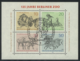 Block 2 Berliner Zoo 1969 Mit ESSt Berlin Elefant 4.6.1969 - Usados