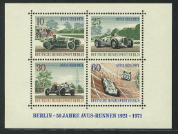 Block 3 AVUS-Rennen 1971, Postfrisch - Unused Stamps
