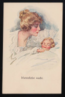 Mutterliebe Wacht. Frau Schlafendes Kind, Sammlung Wollmann 1899, Ungebraucht - Moederdag
