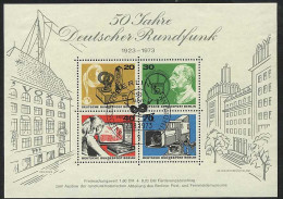 Block 4 Deutscher Rundfunk 1973, ESSt Berlin Kopfhörer 23.8.1973 - Used Stamps