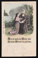 Mädchen Kniet Vor Mutter Im Garten, Wenn Du Noch Eine Mutter Hast, 20.4.1903 - Moederdag