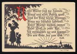 Unsere Mütter Sind Die Sonnen, Kralik, Scherenschnitt Mutter Kinder, Ungebraucht - Fête Des Mères