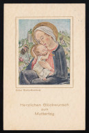 Maria Mit Dem Jesuskind, Oskar Martin Amorbach, Glückwunsch Muttertag 8.5.1936 - Moederdag