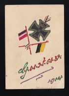 Eisernes Kreuz Flaggen Gustav 1914 Thüring. Art. Regiment Nr. 18 Mainz 2.11.1914 - Autres & Non Classés