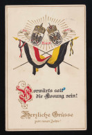 Wappen In Treue Fest, Vorwärts Soll Die Losung Sein Neujahr Horchheim 30.12.1915 - Altri & Non Classificati