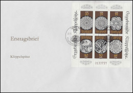 3215-3220 Erzgebirgische Klöppelspitze - Kleinbogen Auf Schmuck-FDC ESSt Berlin - Briefe U. Dokumente