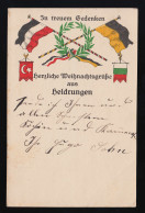 In Treuem Gedenken Kranz Fahnen Standarten Weihnachtsgrüße Heldrungen 23.12.1915 - Otros & Sin Clasificación