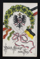 Durch Kampf Zum Sieg! Kranz Klee Reichsadler Flaggen K.D. Feld Poststation 6.12. - Sonstige & Ohne Zuordnung