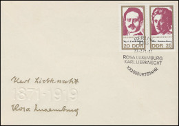 1650-1651 Liebknecht / Luxemburg 1971: Zusammendruck Auf Schmuck-FDC ESSt Berlin - Se-Tenant