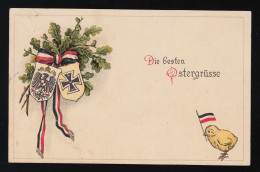 Küken Reichsflagge, Eisernes Kreuz, Ostergrüsse Hanerau-Hademarschen 3.5.1915 - Autres & Non Classés