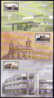 3145-3147 Postgebäude 1988, Amtliche MK 1-3/88 - Maximum Cards