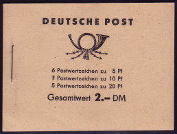 MH 3a2 Fünfjahrplan 1960 Klammer 17 Mm, Postfrisch - Markenheftchen