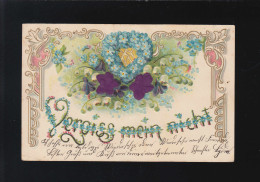 Vergiss Mein Nicht Kranz Veilchen, Ornamente Art Nouveau, Rynarzewo 10.1.1906 - Andere & Zonder Classificatie