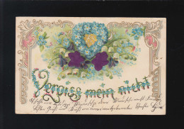 Vergiss Mein Nicht Kranz Veilchen, Ornamente Art Nouveau, Rynarzewo 10.1.1906 - Altri & Non Classificati