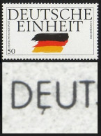 1477I Deutsche Einheit 50 Pf - PLF I: 1 Strich Am E In DEUTSCHE, Feld 24, ** - Variedades Y Curiosidades