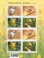 Poland Polen Pologne 2024 Birds Of Parks 2 Sets In Sheetlet MNH - Blocks & Sheetlets & Panes