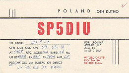 AK 210665 QSL - Poland - Kutno - Amateurfunk