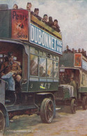 London Bus With Scotts Soldier WWI Advert Dubonnet Quinquina Wine And Pears Soap Cat Autobus Ecossais Guerre 1914 - Buses & Coaches