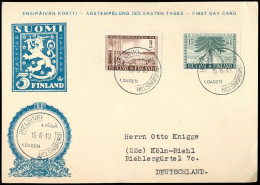 Finland FDC Card 1949. International Forest Congress - Brieven En Documenten