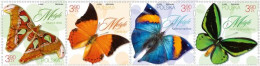 Poland Polen Pologne 2024 Butterflies Set Of 4 Stamps In Strip MNH - Schmetterlinge