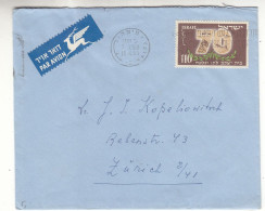 Israël - Lettre De 1953 - Oblit Haifa - Exp Vers Zürich - Valeur 10 $ En ....2010 - Cartas & Documentos