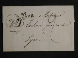 DO 7 FRANCE LETTRE  1828  VIENNE  A LYON  + AFF. INTERESSANT++ - 1801-1848: Précurseurs XIX