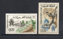 MAROC N°  459 + 460    NEUFS SANS CHARNIERE  COTE 2.00€   CAMPAGNE CONTRE LA FAIM - Marruecos (1956-...)