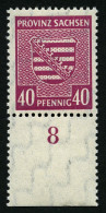 PROVINZ SACHSEN 84Xa **, 1945, 40 Pf. Dkl`lilarosa, Wz. 1X, Vom Unterrand, Pracht, Gepr. Schulz, Mi. 40.- - Sonstige & Ohne Zuordnung