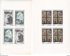 TCHECOSLOVAQUIE 1973 PEINTURES MAX SVABINSKI Yvert 2007-2009  2 FEUILLES, Michel 2162-2164 KB NEUF** MNH - Nuevos