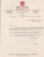 Courrier FORTIN Imprimerie à Paris Pour Foucauld & Cie à Cognac 1946 - 1900 – 1949