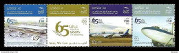 2019 The 65th Anniversary Of Kuwait Airways Strip Of 4 Stamps MNH - Avions