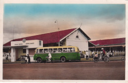 Hand Colored Bus Renault ? Line Saigon Cholon  Art Deco Bus Station Cyclo Pousse - Bus & Autocars