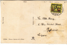 Vatican - Carte Postale De 1931 - Oblit Citta Del Vaticano - Vue Place Et Basilique - Valeur 12,50 € En ....2003 - - Lettres & Documents