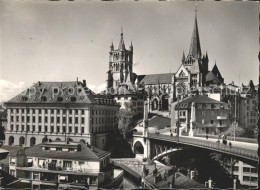 11644466 Lausanne VD Pont Bessieres Et La Cathedrale Lausanne - Altri & Non Classificati