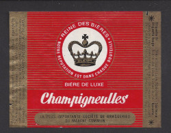 Etiquette De Bière De Luxe   -  Reine Des Bières  -   Brasserie Champigneulles  à  Champigneulles  (54) - Birra