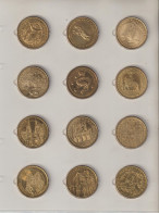 Lot De 12 Jetons - Euro Delle Città