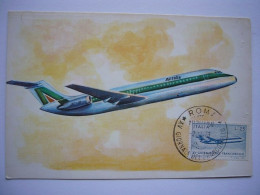 Avion / Airplane / ALITALIA / Douglas DC-9 / Carte Maximum - 1946-....: Moderne