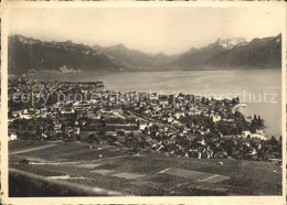 11644406 Vevey VD Vue Generale Lac Leman Et Les Alpes Vevey - Other & Unclassified