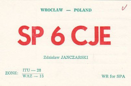 AK 210681 QSL - Poland - Wroclaw - Radio Amatoriale