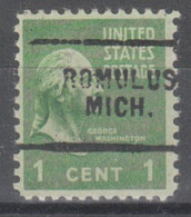 USA Precancel Vorausentwertungen Preo Locals Michigan, Romulus 703 - Prematasellado