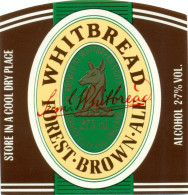 Oud Etiket Bier Forest Brown Ale - Brouwerij / Brasserie Whitbread - Bier