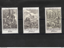 TCHECOSLOVAQUIE 1975 Estampes, Chasse, Animaux Yvert 2083-2085, Michel 2240-2242 NEUF** MNH - Nuevos