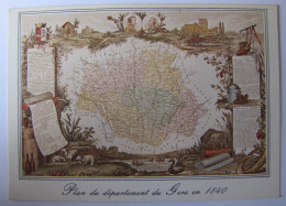 FRANCE - GERS - Plan Du Département En 1840 - Other & Unclassified