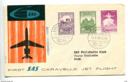 Primo Volo SAS Copenhaghen-Roma Del 17/7/59 - Correo Aéreo