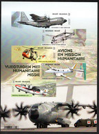 GCD De 2022 Avions En Mission Humanitaire - B&W Sheetlets, Courtesu Of The Post  [ZN & GC]